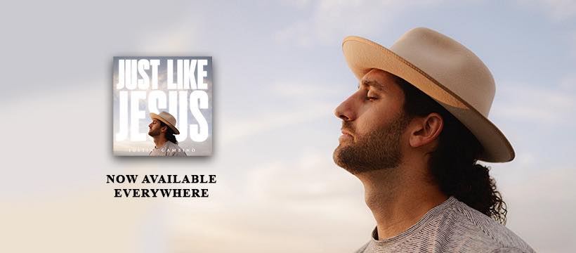 Justin Gambino musician white man in hat eyes closed head tilted in prayer Just Like Jesus album cover